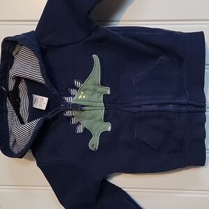 Carter's 18m dinosaur zipper hoodie navy blue jacket